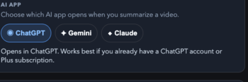 Choosing ChatGPT, Gemini, or Claude in Isha settings