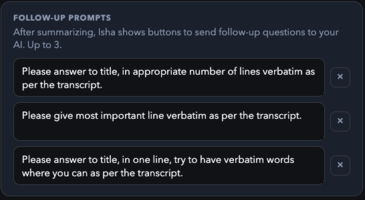 Follow-up questions you can send to your AI after summarizing
